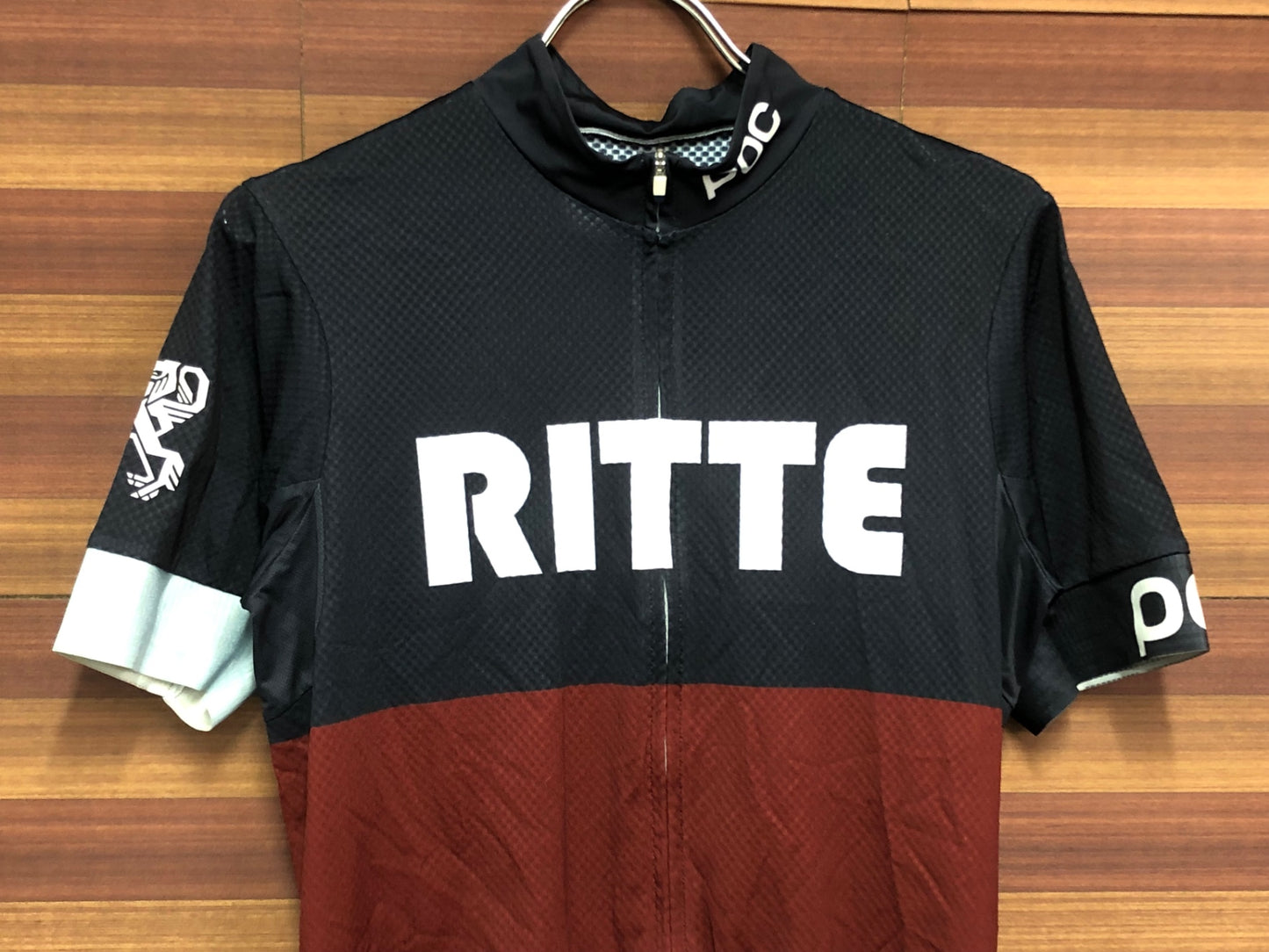 IR029 ポック POC 半袖サイクルジャージ 茶黒 L