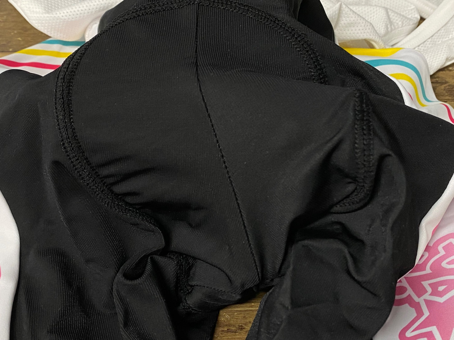 IS008 アウローラ AURORA ビブショーツ 白 黒 L まろに☆えーる