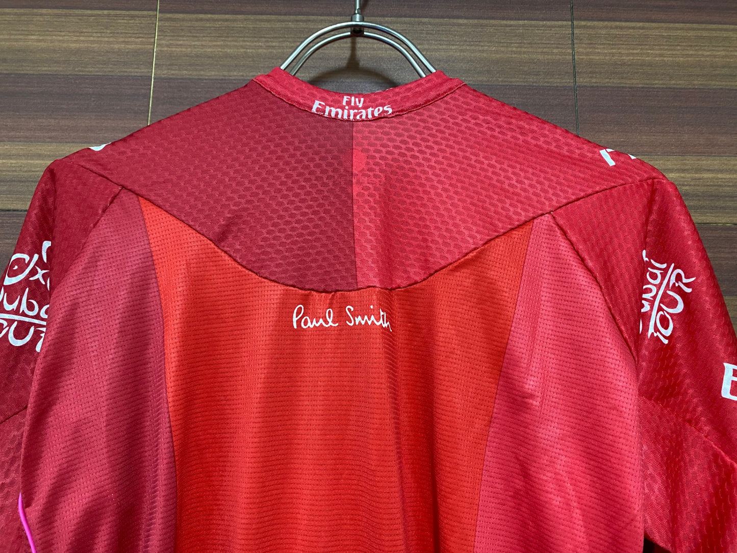 IF928 カステリ castelli ポールスミス Paul smith 半袖サイクルジャージ Dubai TOUR 赤 L fly Emirates ほつれあり