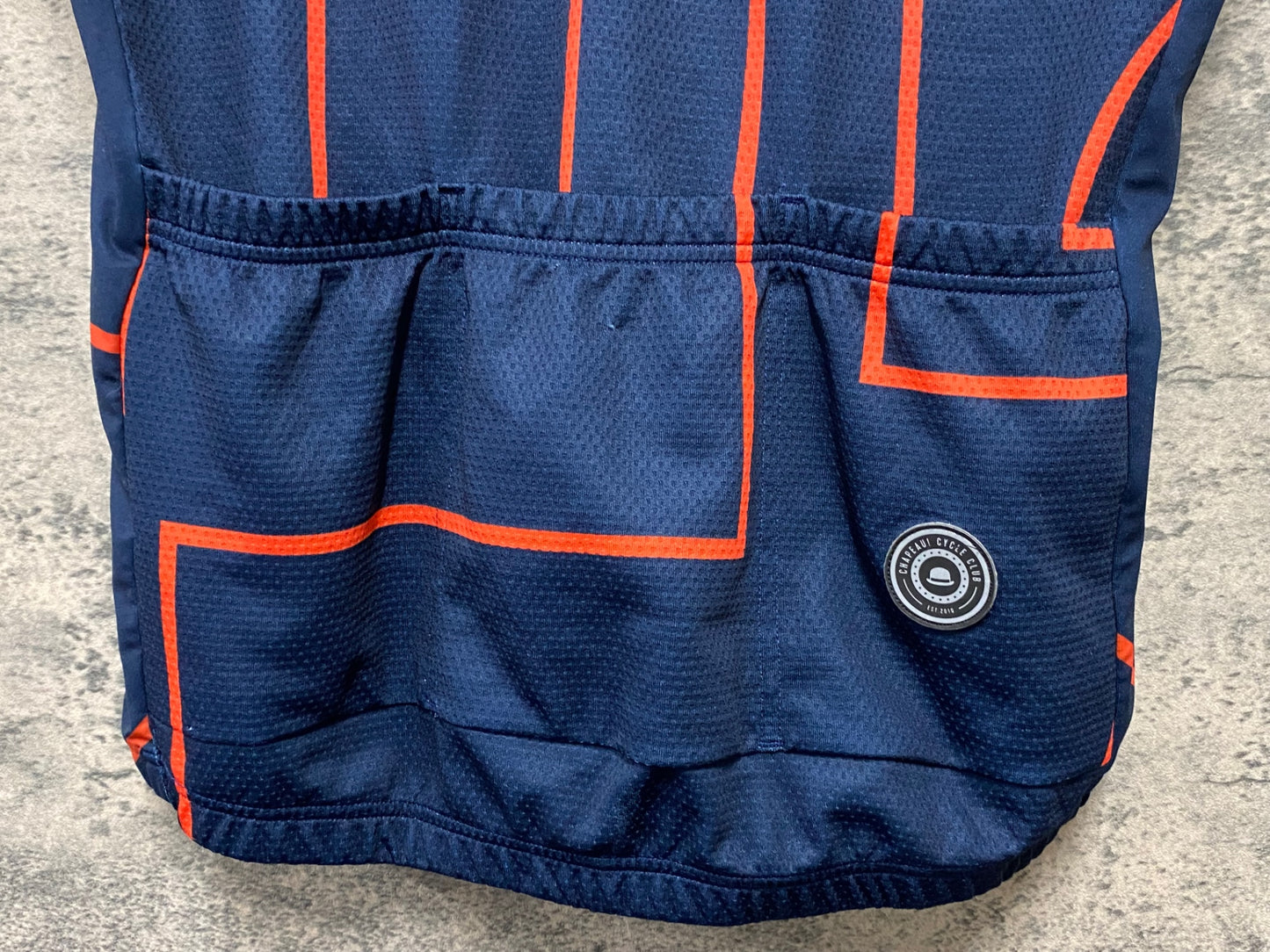 JA597 シャポー CHAPEAU! 半袖 サイクルジャージ 濃紺 L