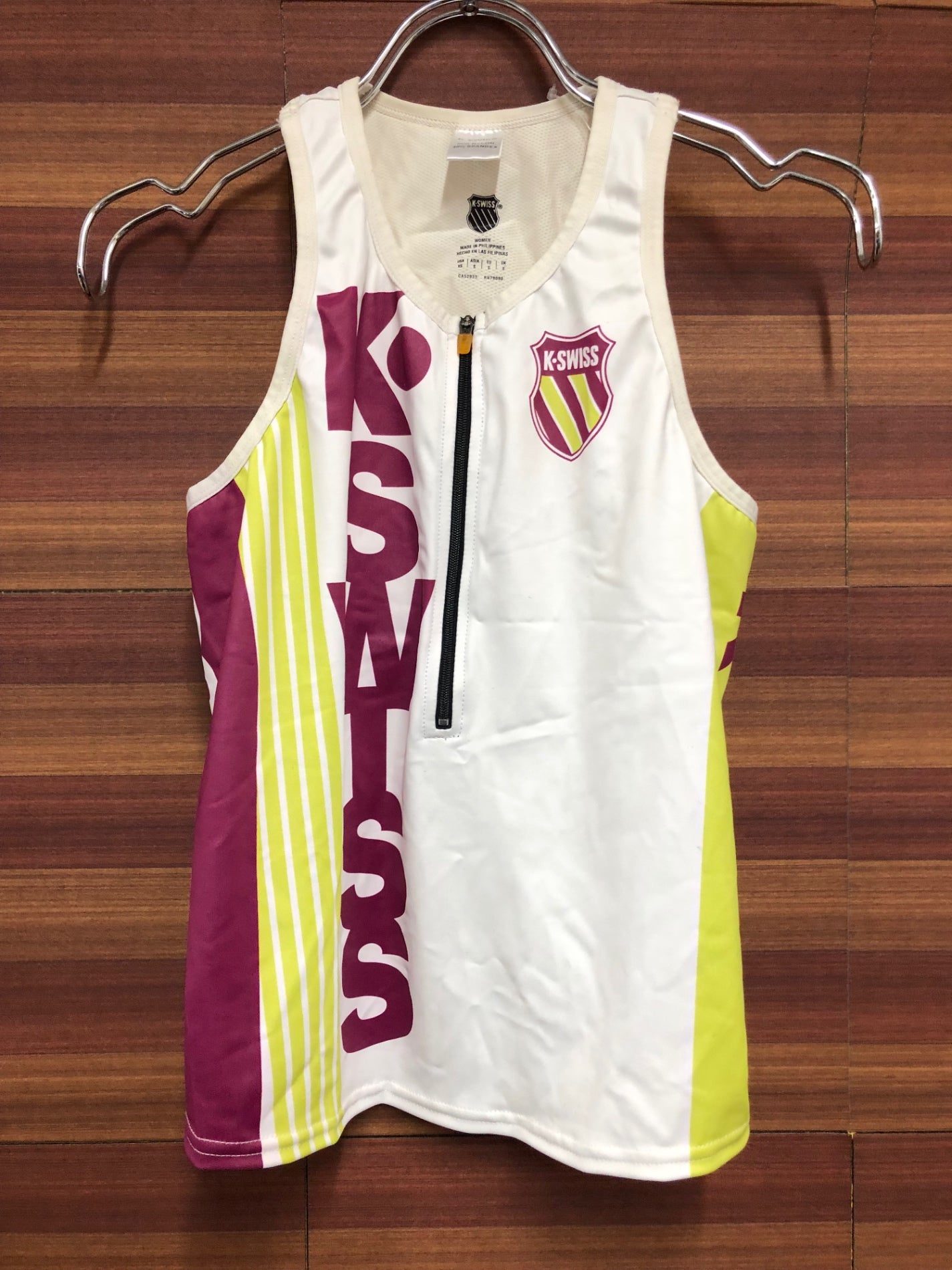 IO335 K-SWISS レディース トライアスロンジャージ 白 S