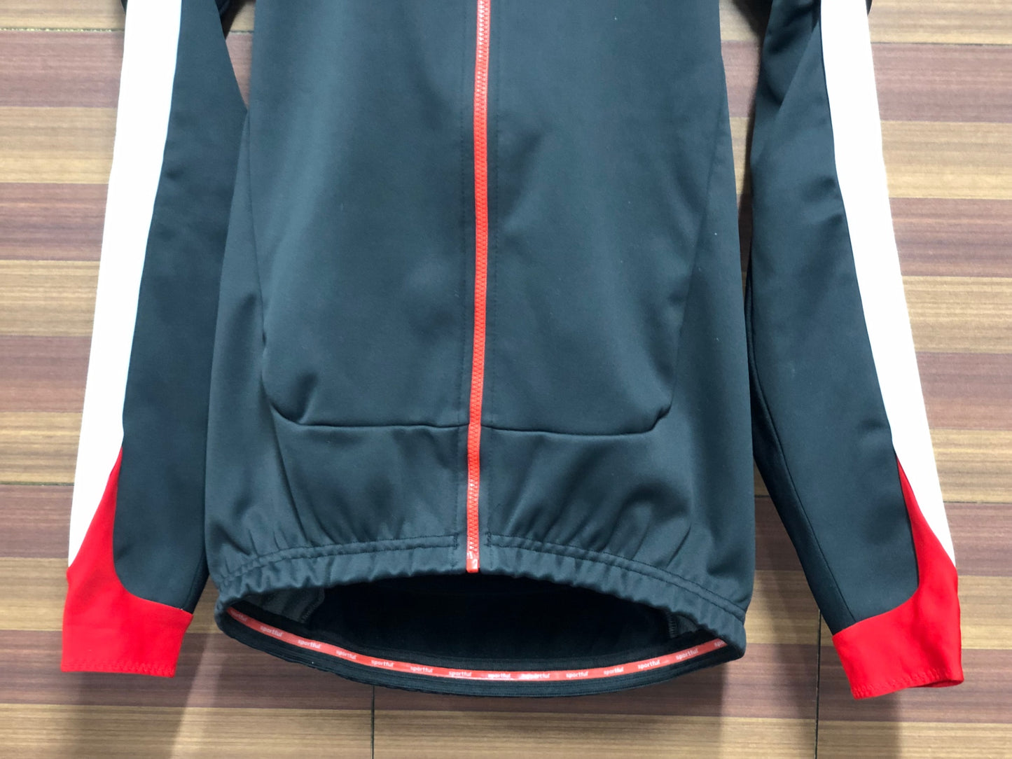 IS298 スポーツフル Sportful 長袖 サイクルジャケット 白 黒 S 裏起毛