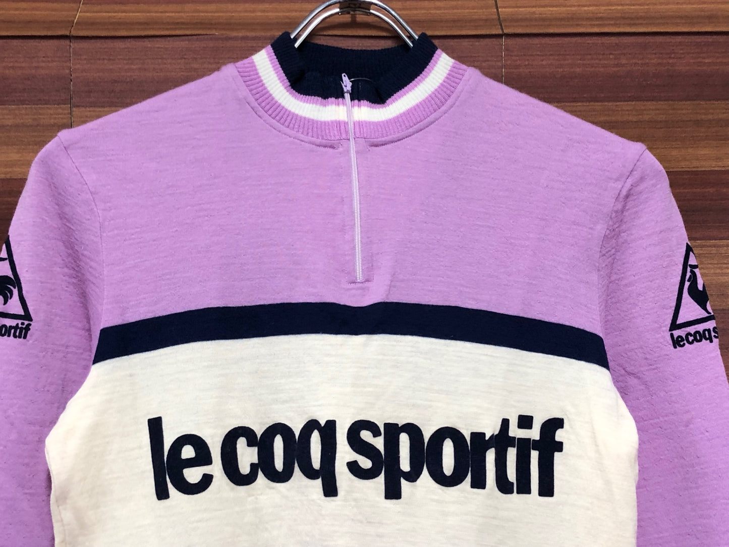 IT707 ルコックスポルティフ le coq sportif 長袖サイクルジャージ 紫 90-4