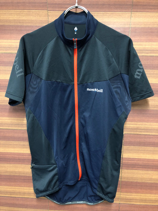 IO879 モンベル mont bell 半袖 サイクルジャージ 黒 M