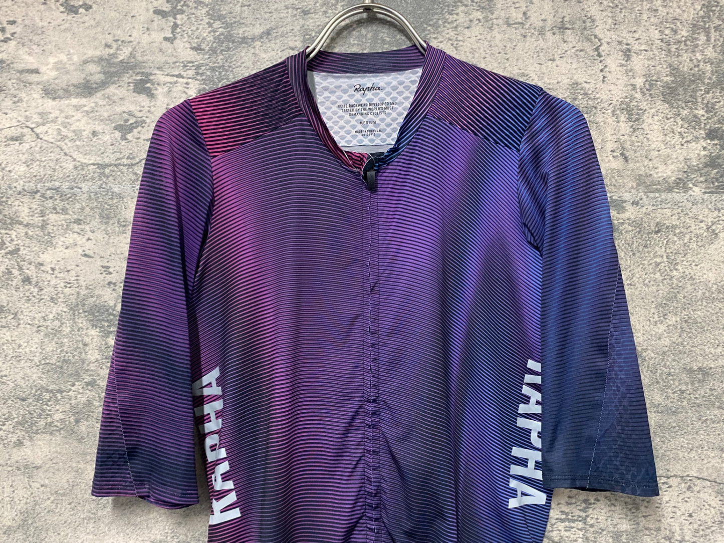 JC604 ラファ Rapha PRINT PRO TEAM AERO JERSEY 半袖 サイクルジャージ 紫 M