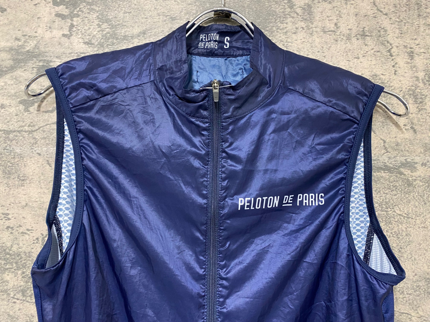 JC193 プロトンドパリ PELOTON DE PARIS WIND GILET ジレ ベスト 紺 S