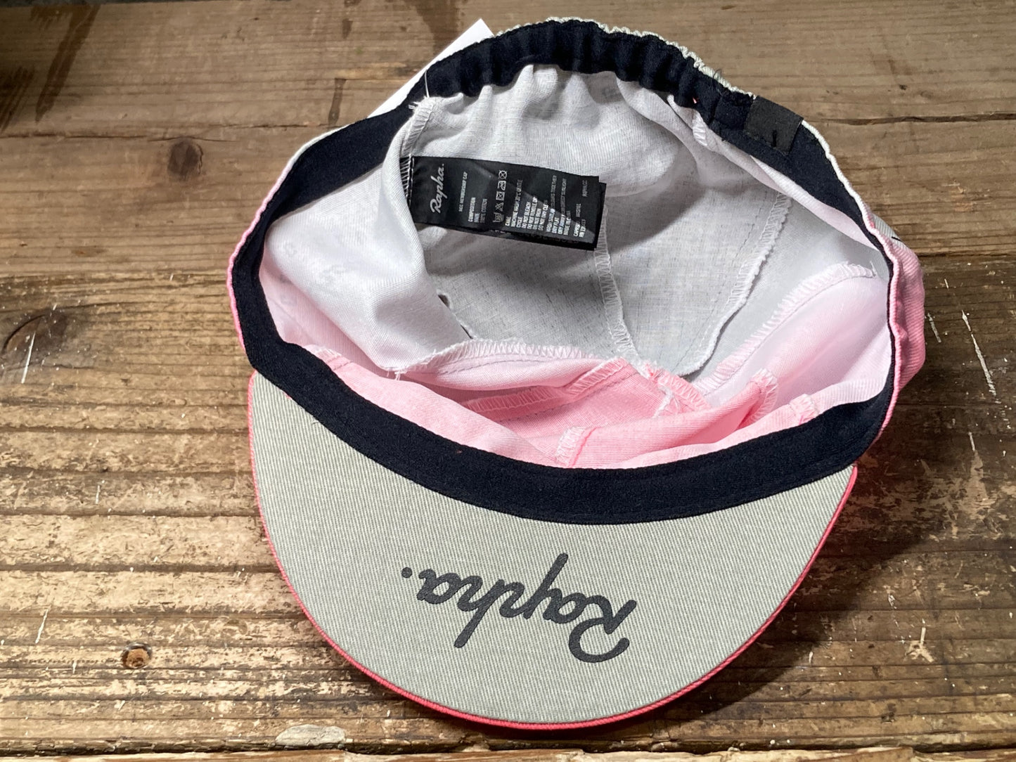IY522 ラファ Rapha RCC MEMBERSHIP CAP サイクルキャップ グレー ピンク フリーサイズ