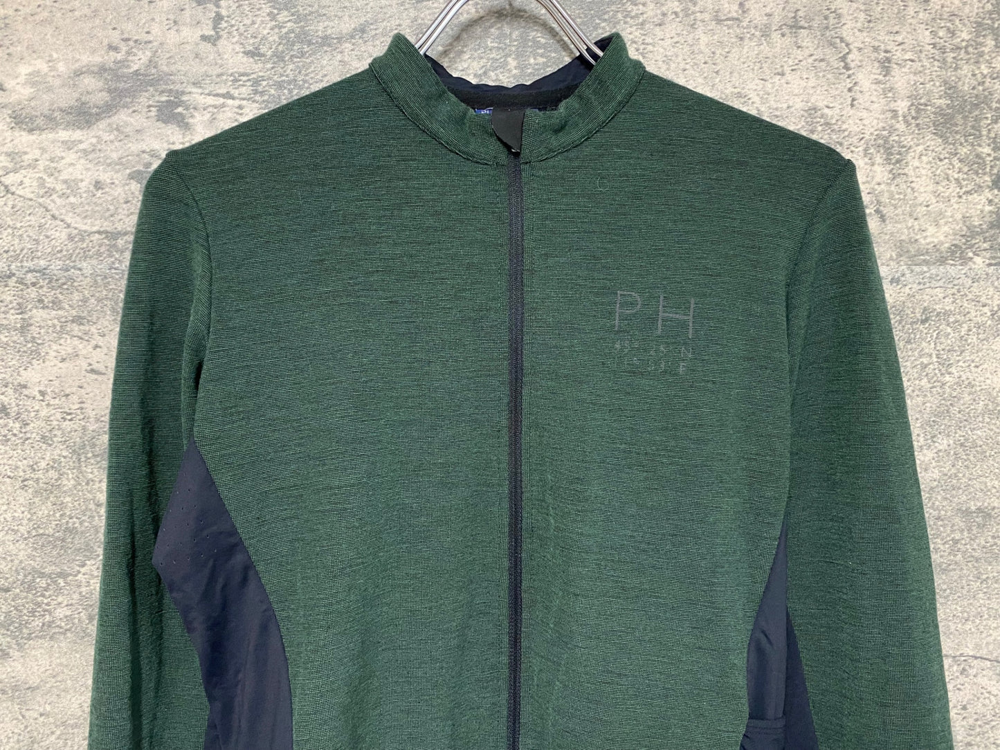 IZ144 プッシュハード PUSH HARD 長袖 サイクルジャージ 深緑 M相当