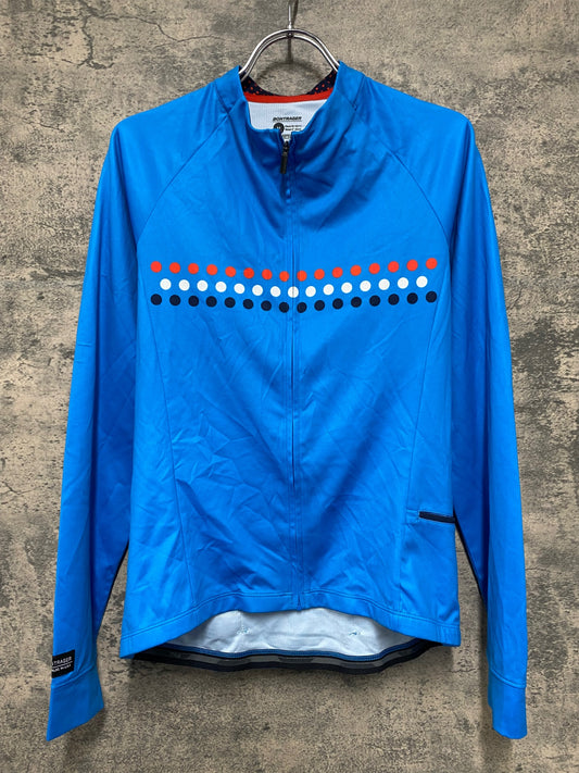 IT491 ボントレガー BONTRAGER 長袖 サイクルジャージ 水色 ドット M