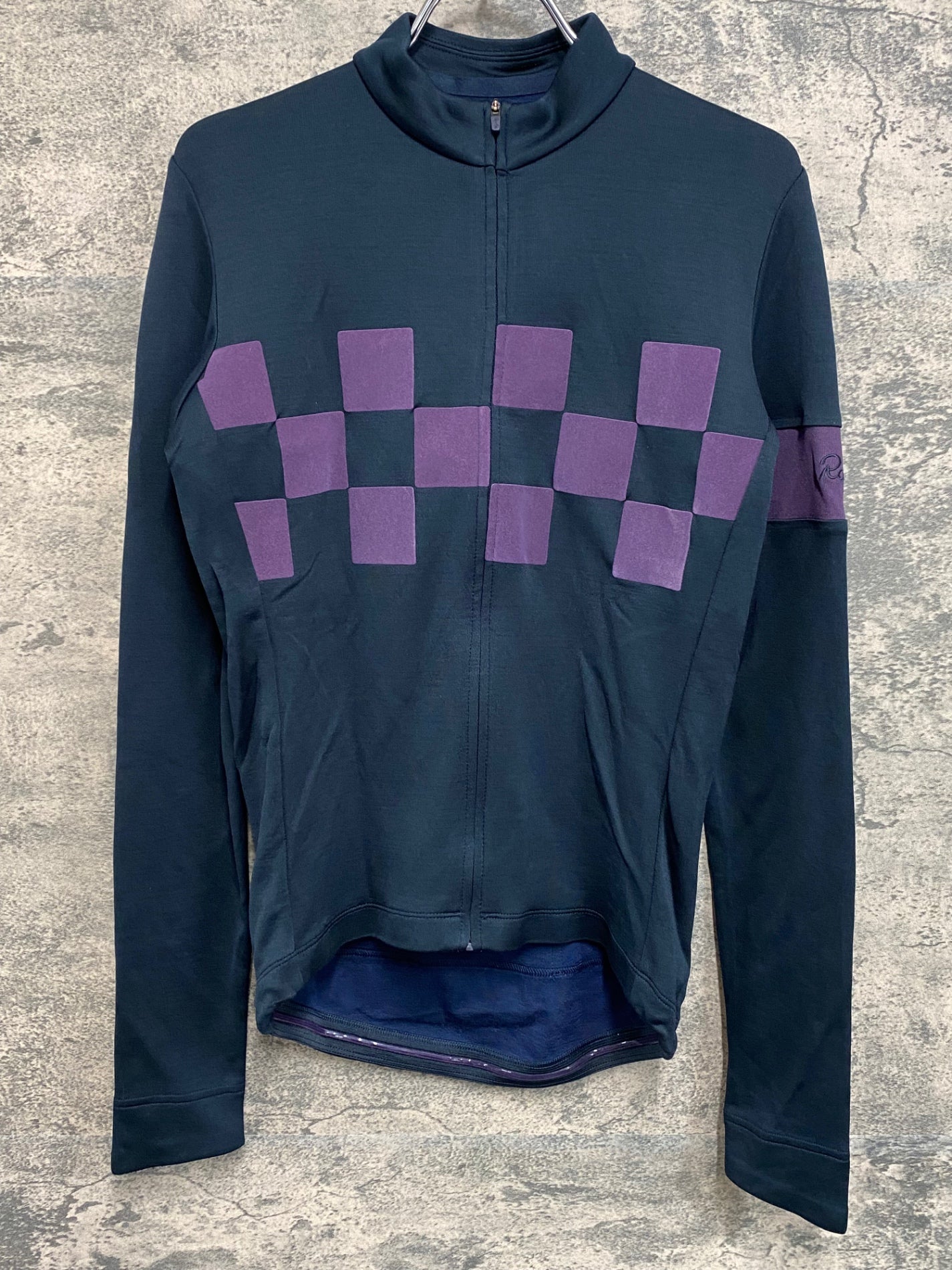 IY157 ラファ Rapha Check 長袖 サイクルジャージ S ブラック