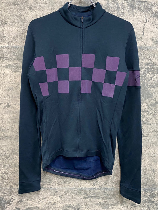 IY157 ラファ Rapha Check 長袖 サイクルジャージ S ブラック