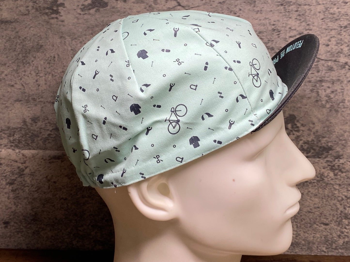 JC067 プロトンドパリ Peloton de Paris サイクルキャップ 薄緑 ワンサイズ