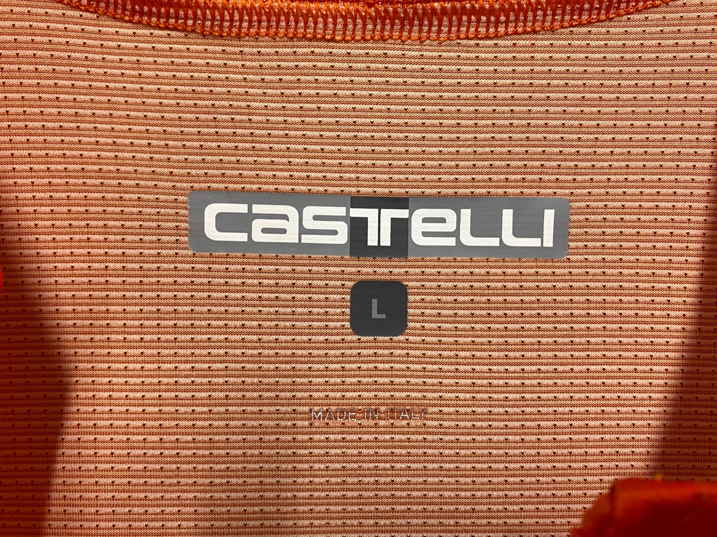 IF840 カステリ castelli 半袖サイクルジャージ オレンジ L メッシュ