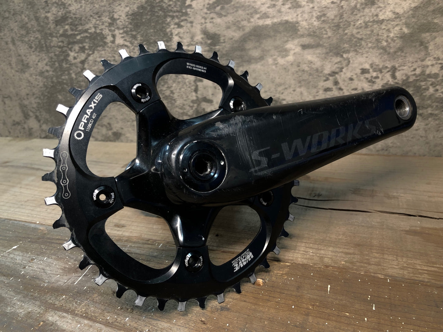 IN700 スペシャライズド SPECIALIZED S-WORKS POWER カーボン クランクセット 170mm PRAXIS 40T ナローワイド 動作確認済