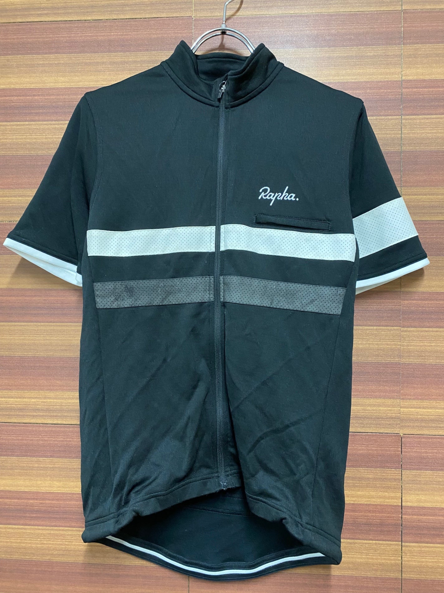 ID025 ラファ Rapha BREVET JERSEY 半袖 サイクルジャージ 黒 M