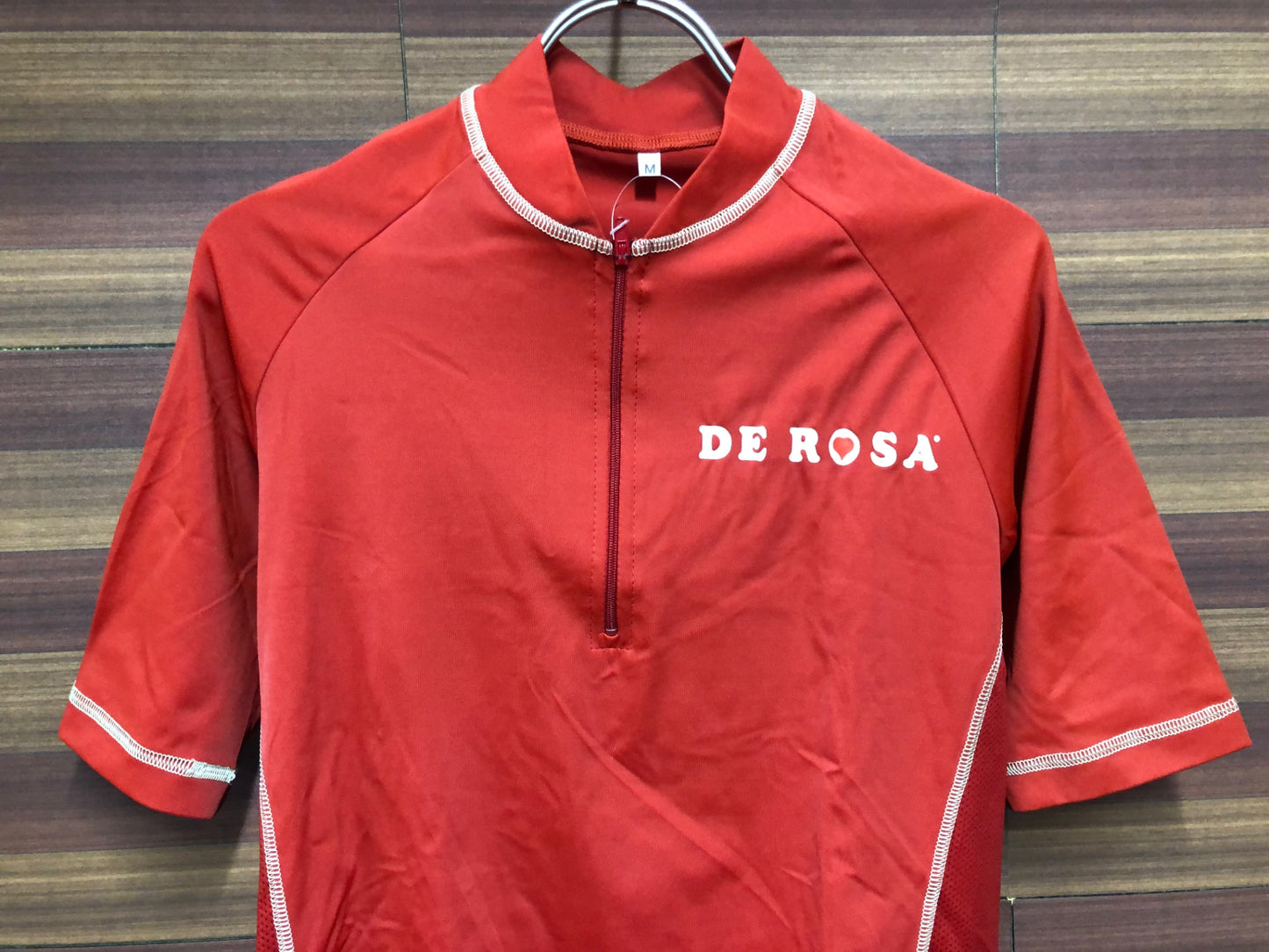 IQ349 デローザ DE ROSA 半袖サイクルジャージ 赤 M
