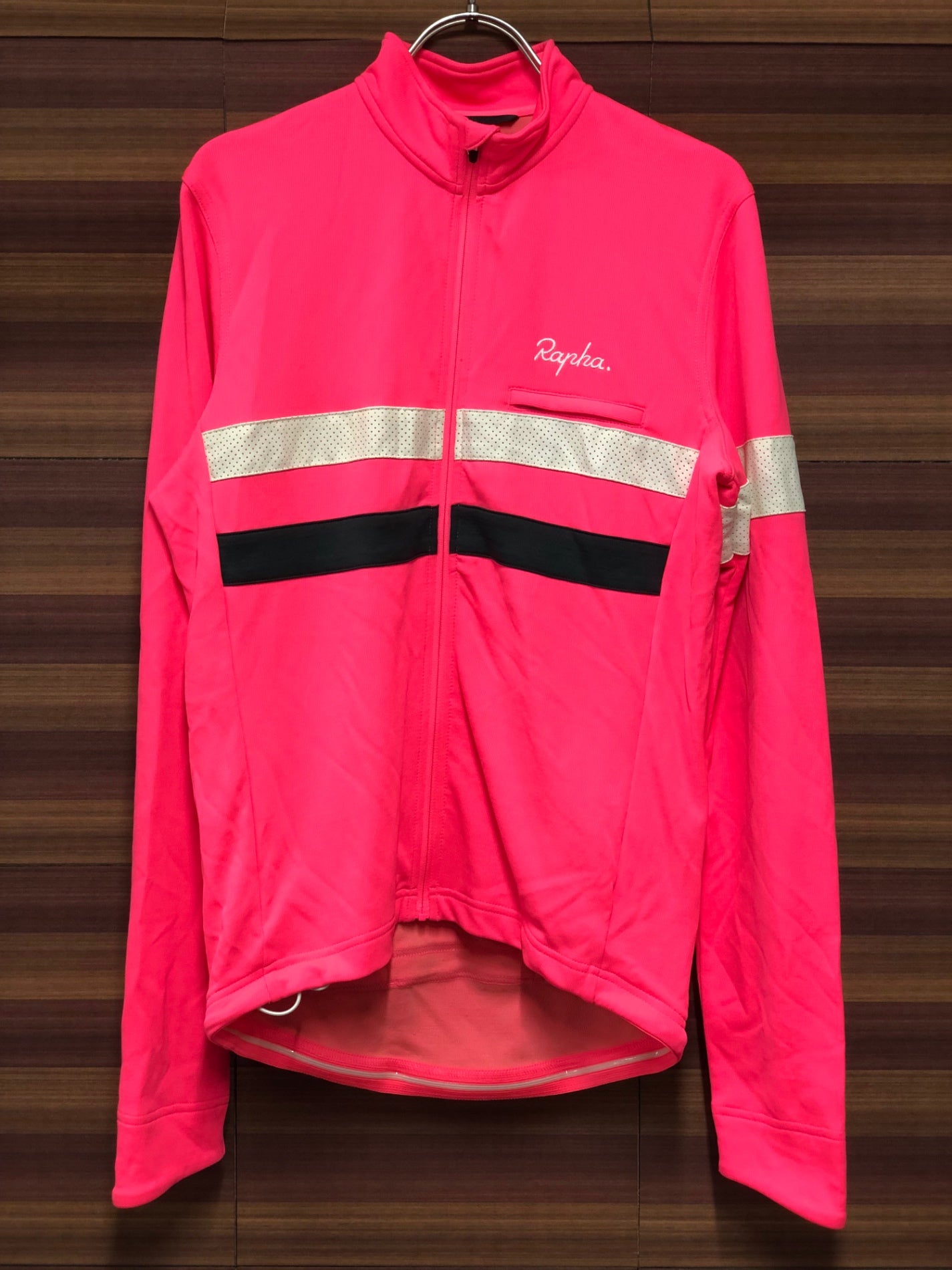 IR104 ラファ Rapha BREVET JERSEY 長袖 サイクルジャージ 裏起毛 ピンク M