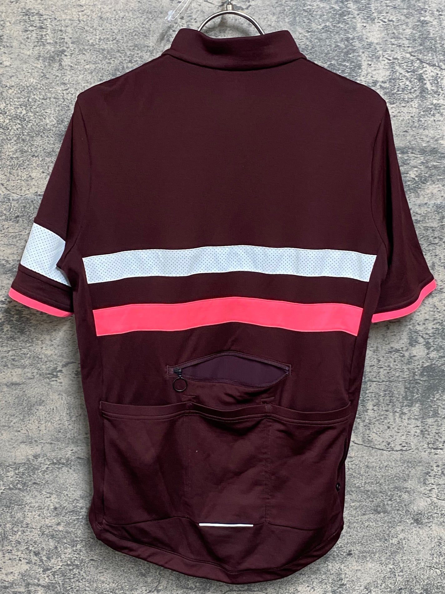JC614 ラファ Rapha SHORT SLEEVE BREVET JERSEY 半袖 サイクルジャージ バーガンディ M