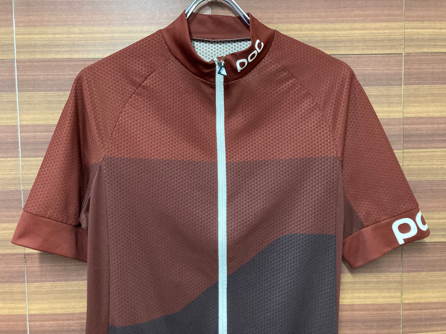 IO381 ポック POC 半袖サイクルジャージ 赤紺 XL