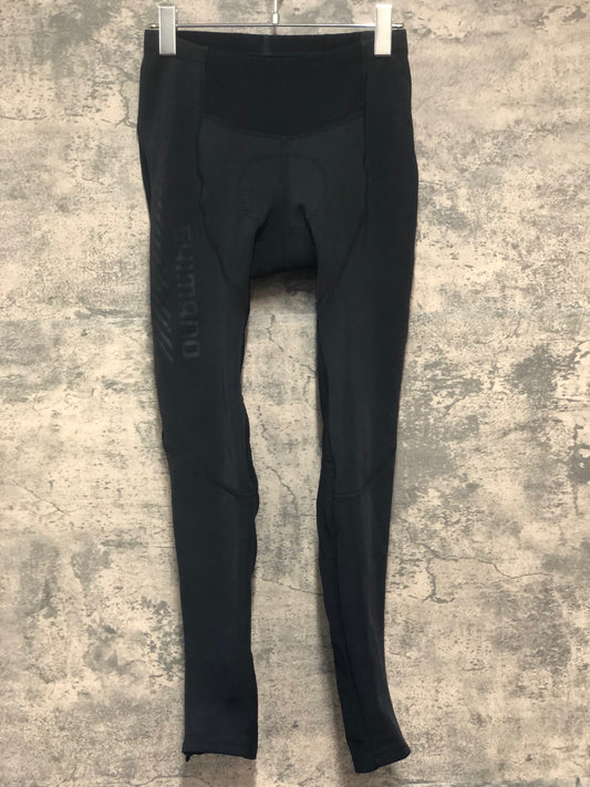 IY183 シマノ SHIMANO レーサータイツ 黒 S 裏起毛