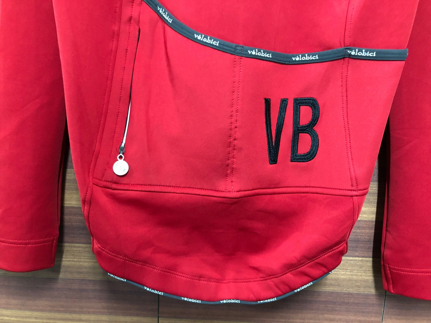 IO514 ヴェロビチ velobici VELVET 長袖 サイクルジャージ 赤 4