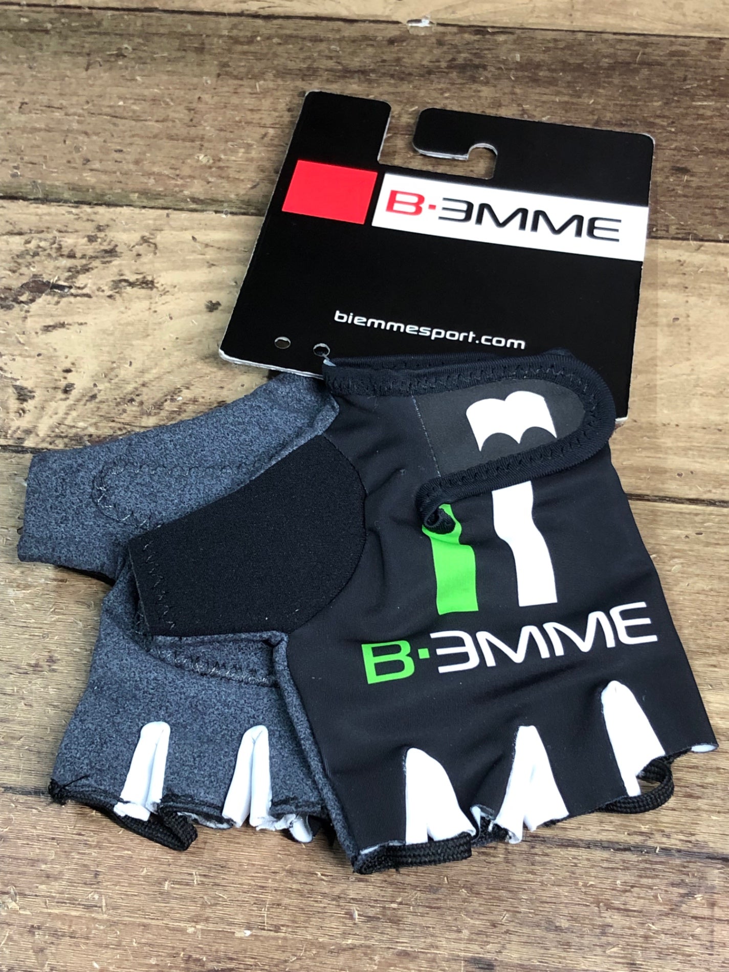 HO859 ビエンメ BIEMME 16SS STRAPS GLOVE サイクルグローブ BLK/GRN Black/Green XS