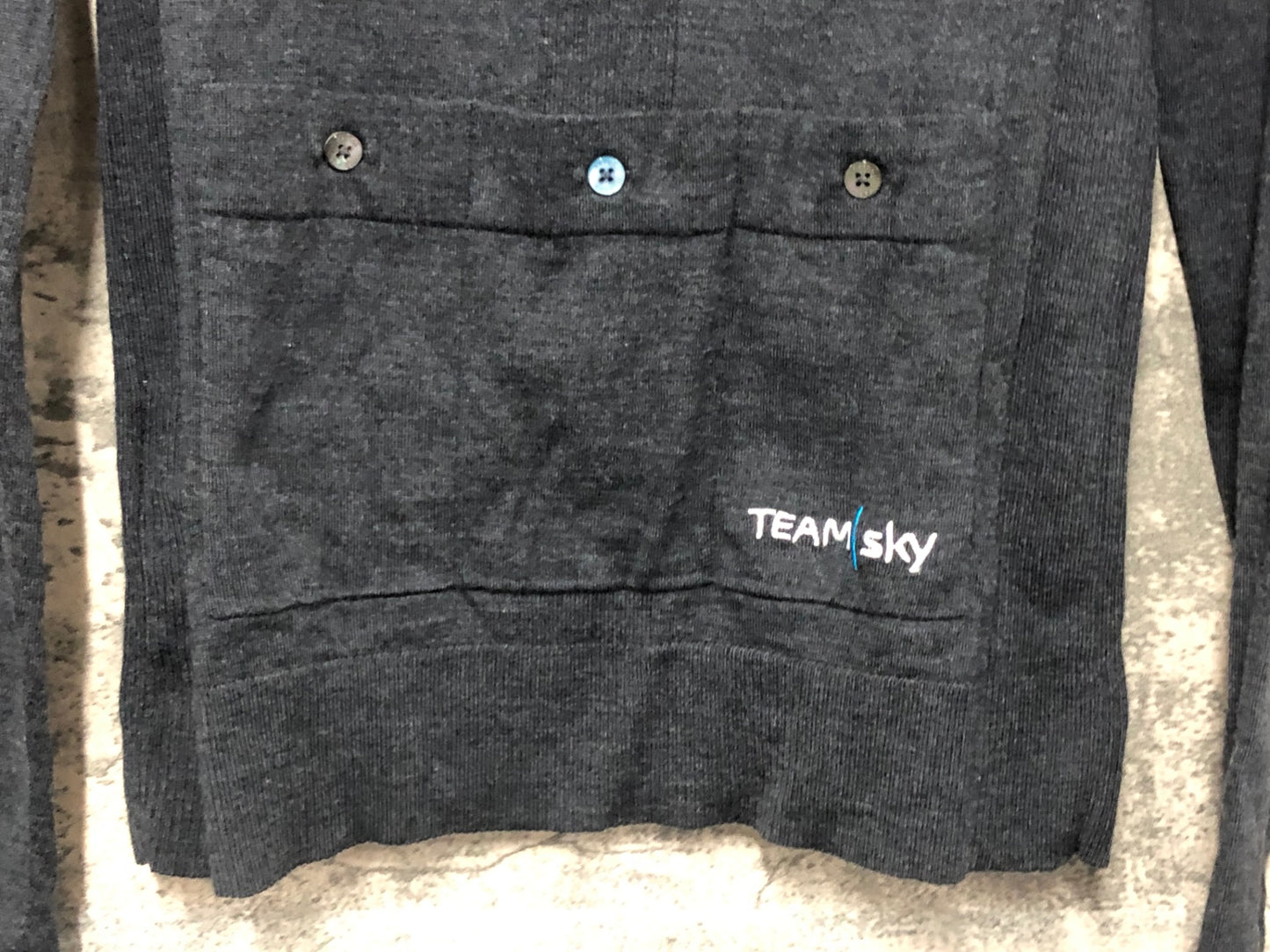 JC806 ラファ Rapha LONG SLEEVE MERINO JERSEY 長袖 サイクルジャージ 黒 S TEAM sky