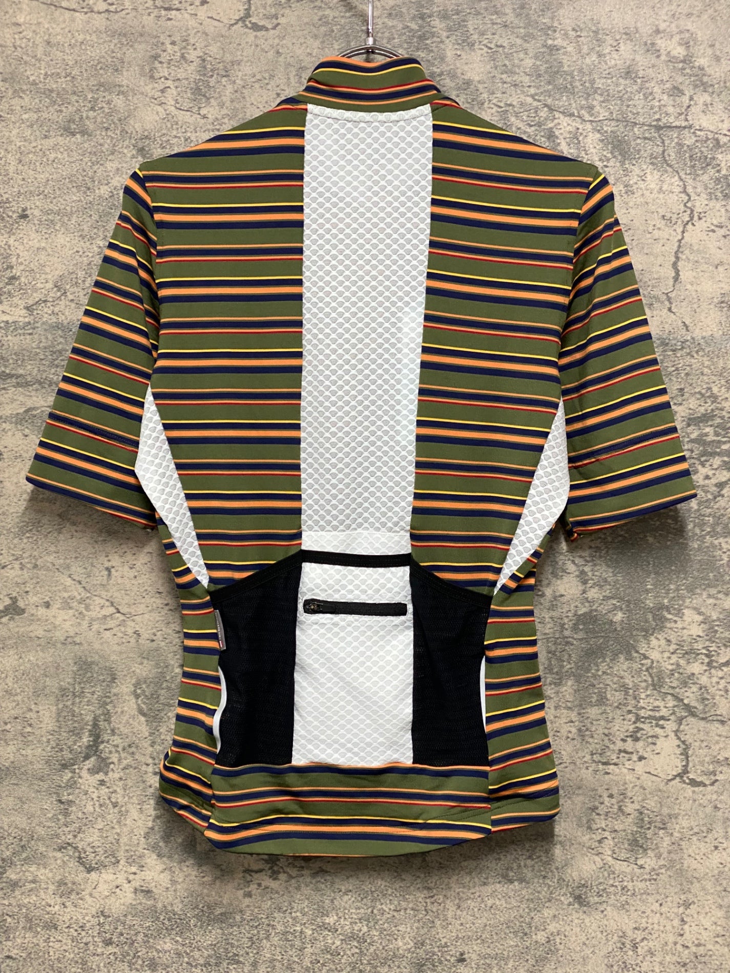 JB505 カフェドシクリステ Cafe du Cycliste FRANCINE Man 半袖 サイクルジャージ カーキ オレンジ 総柄 XS