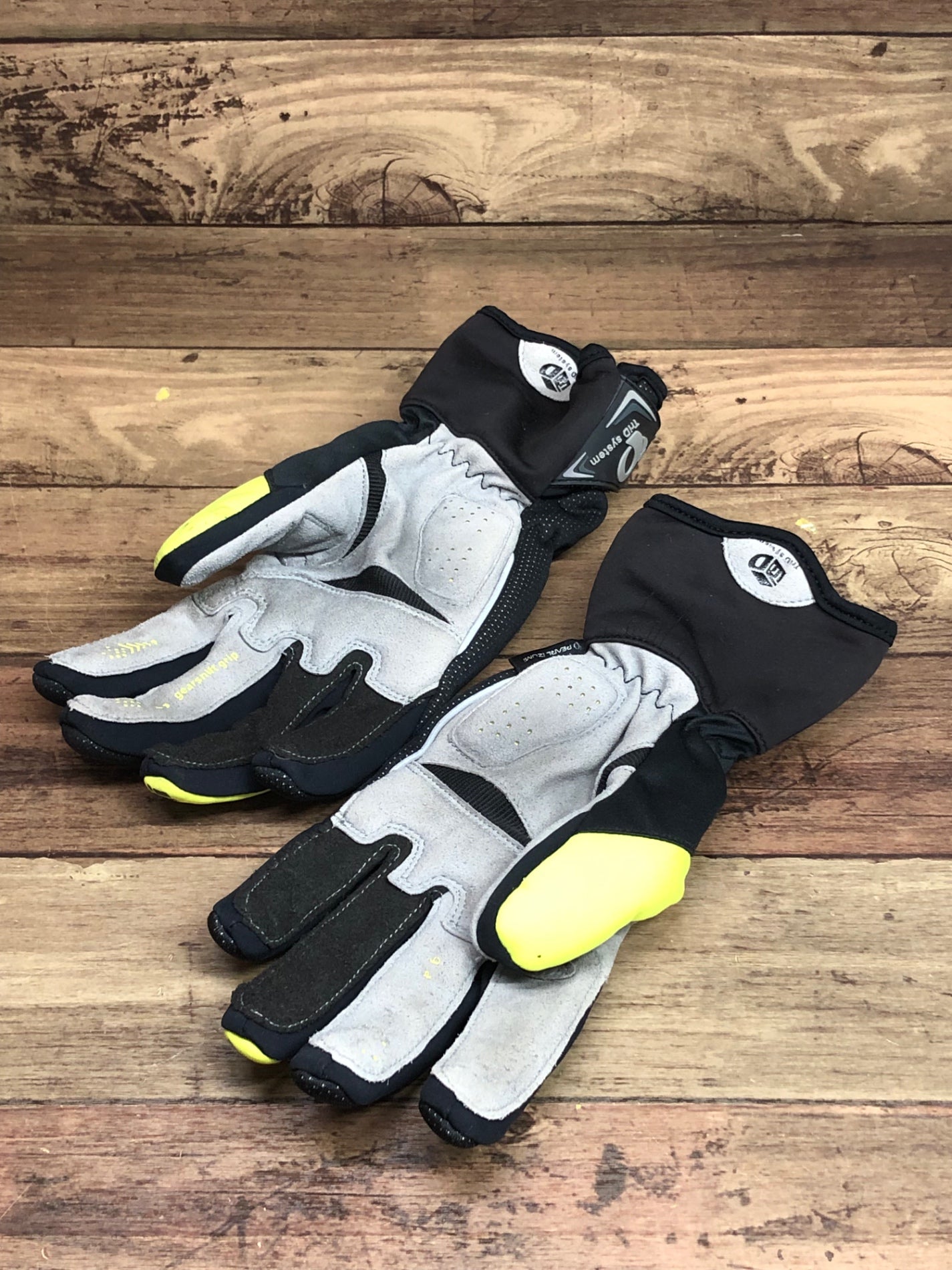 IM168 パールイズミ PEARL iZUMi 長指 グローブ 黒 黄 M 裏起毛 厚手