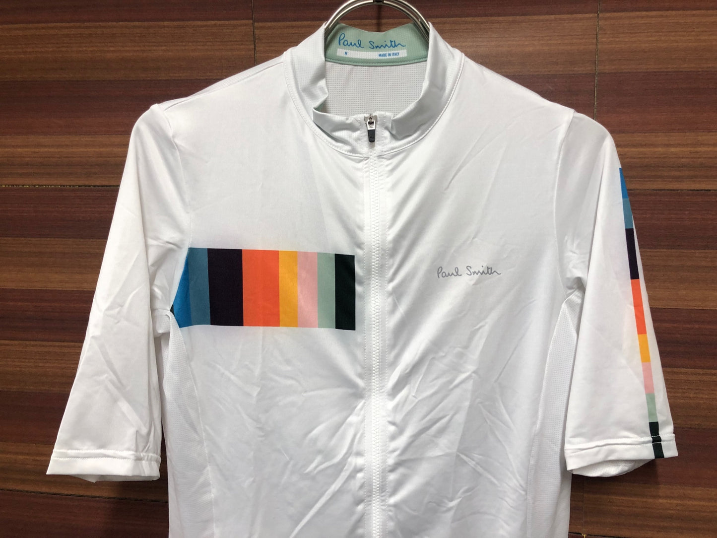 IQ753 ポールスミス Paul Smith 半袖 サイクルジャージ 白 M