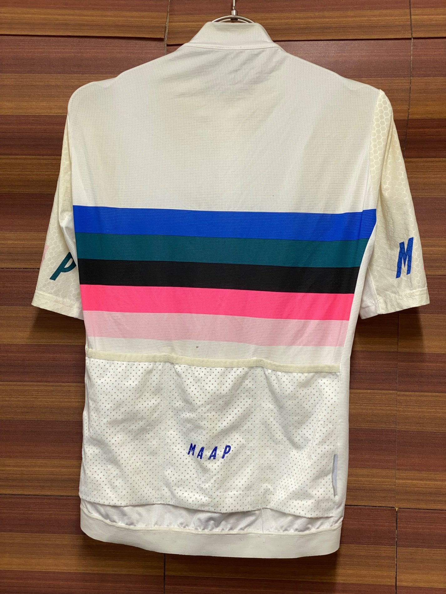 IU391 マープ MAAP PRO FIT JERSEY 半袖 サイクルジャージ 白 紺 ピンク S