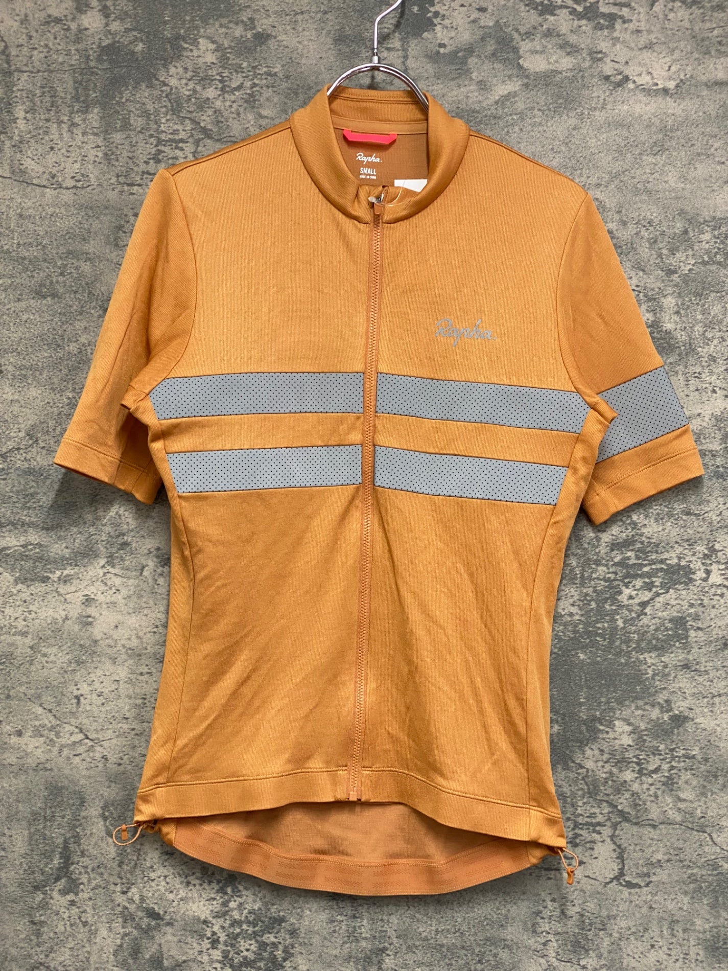 IZ067 ラファ Rapha MEN'S BREVET JERSEY 半袖 サイクルジャージ オレンジ S