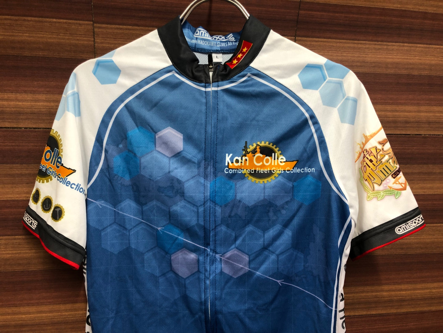 IS985 アミスポーツ amisports 半袖 サイクルジャージ 水色 白 L 艦隊これくしょん 第六駆逐艦 暁・響・雷・電 痛ジャージ
