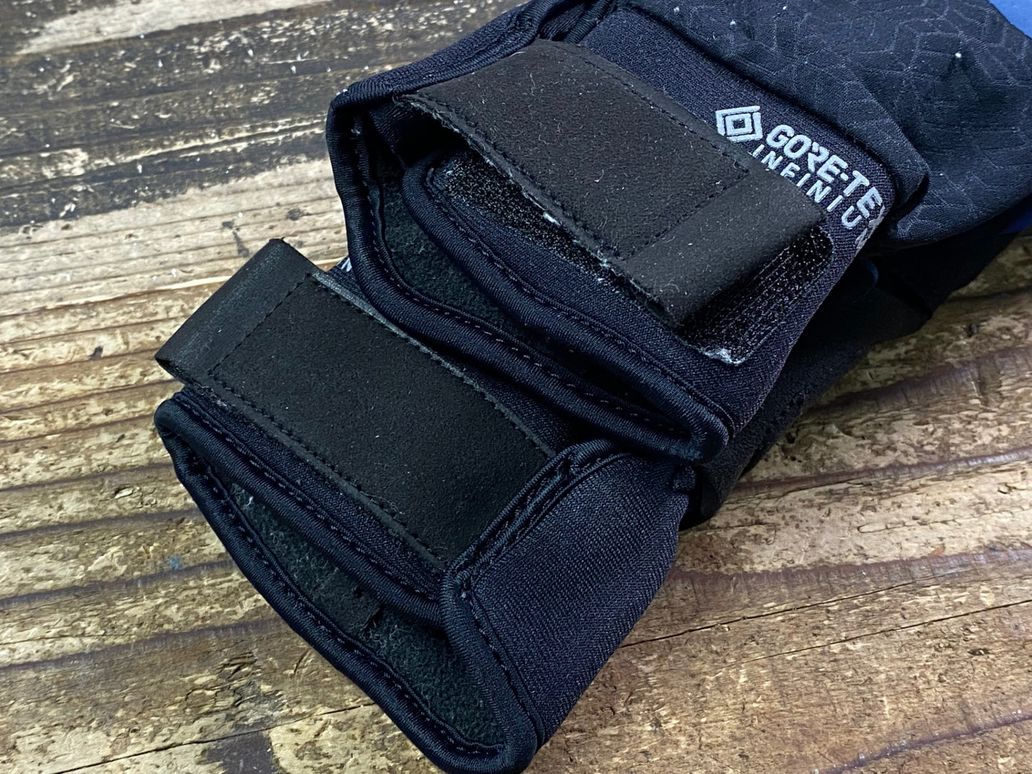 IT241 シマノ SHIMANO 長指 グローブ 黒 青 L 裏起毛 GORE-TEX INFINIUM