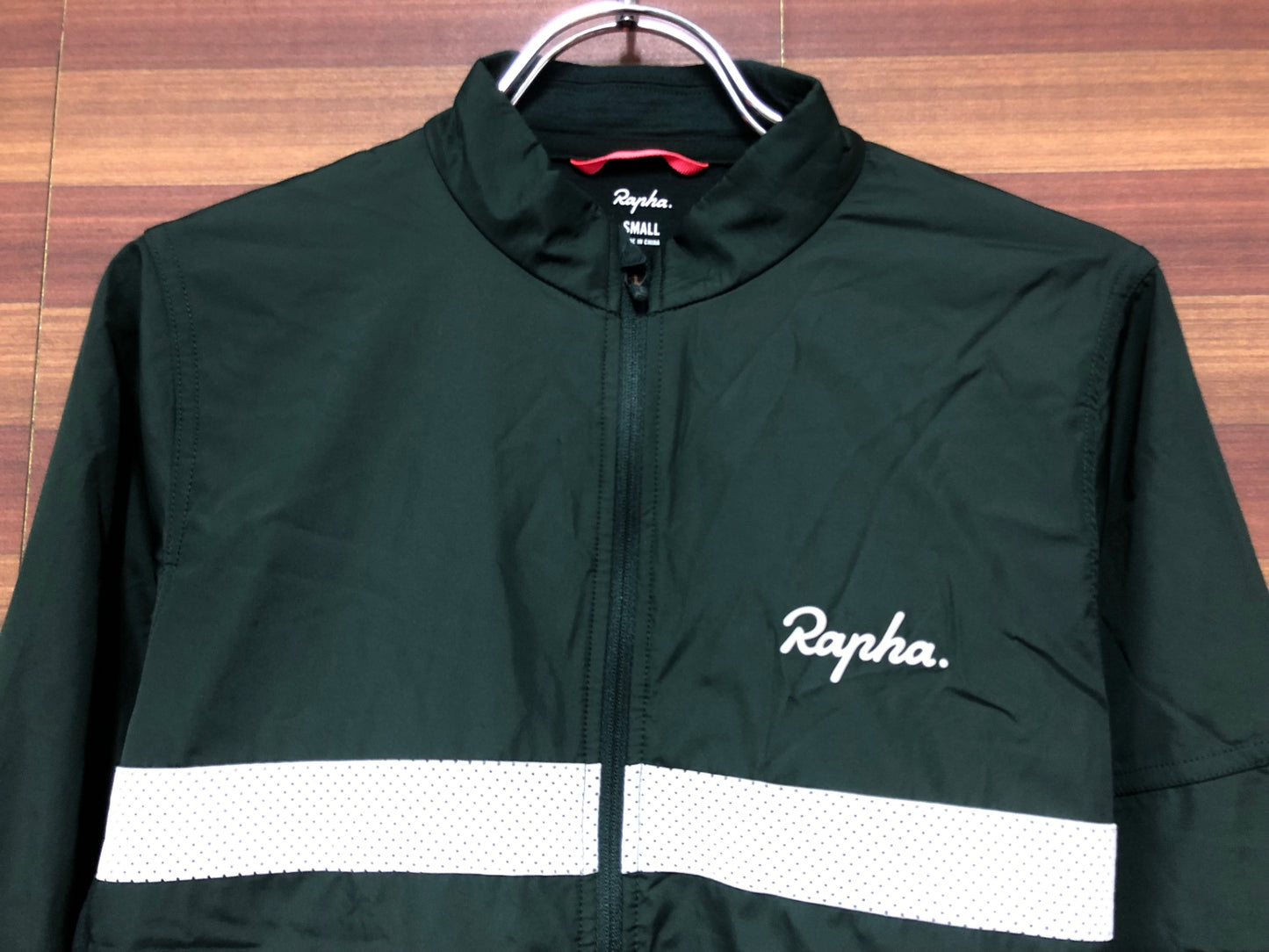 HZ613 ラファ Rapha BREVET LONG SLEEVE WINDBLOCK JERSEY 長袖 サイクルジャージ 深緑 S