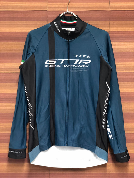 IO951 ジェッセージ GSG 長袖サイクルジャージ 裏起毛 Lサイズ 青