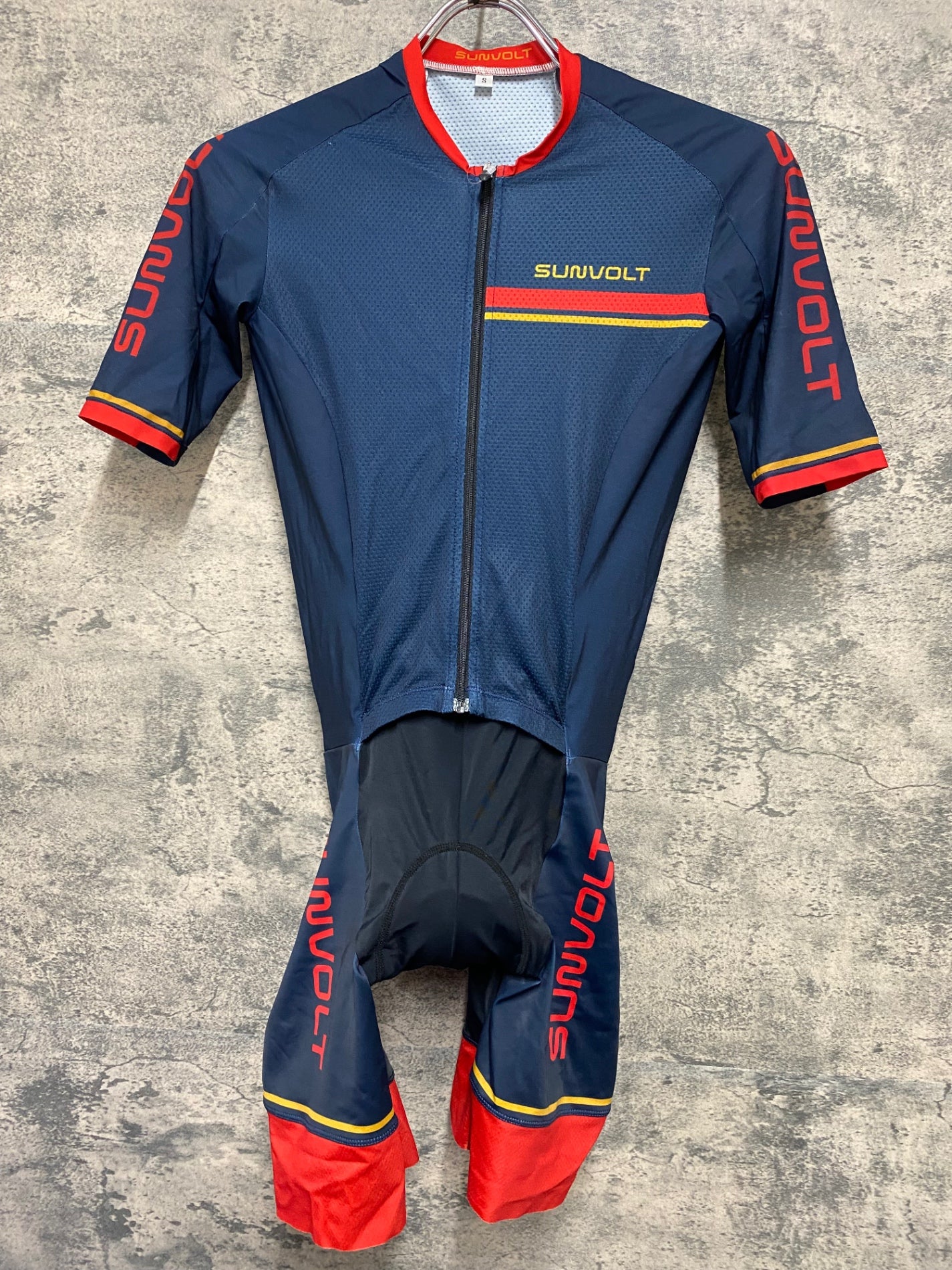 IY543 サンボルト SUNVOLT 半袖 ワンピース セパレート 紺 S