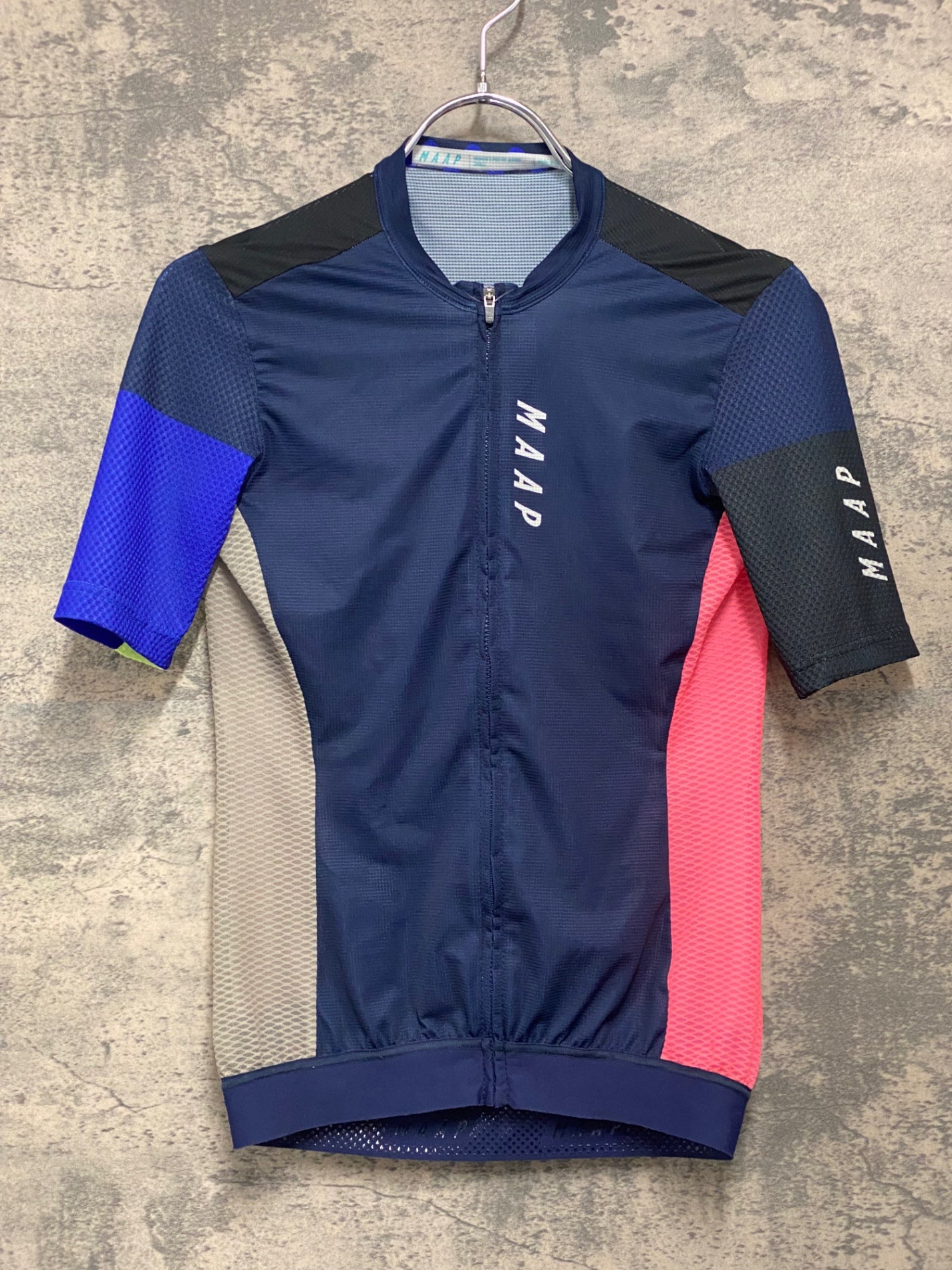 JA389 マープ MAAP WOMEN'S PRO FIT JERSEY 半袖 サイクルジャージ 紺 黒 S レディース