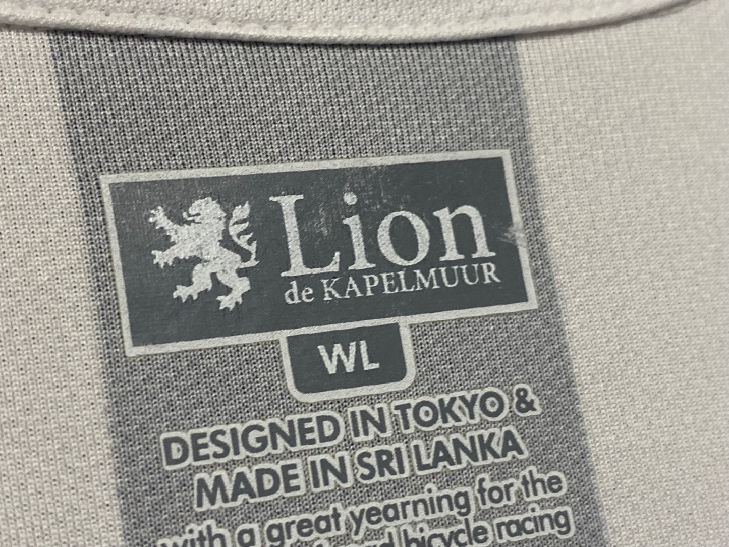 IZ096 リオンドカペルミュール Lion de KAPELMUUR 半袖 サイクルジャージ 白 WL