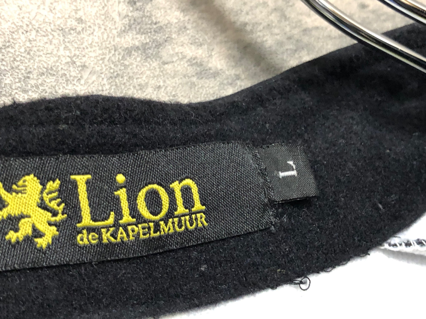IZ098 リオンドカペルミュール Lion de KAPELMUUR 長袖 サイクルジャージ 裏起毛 黒 黄色 L