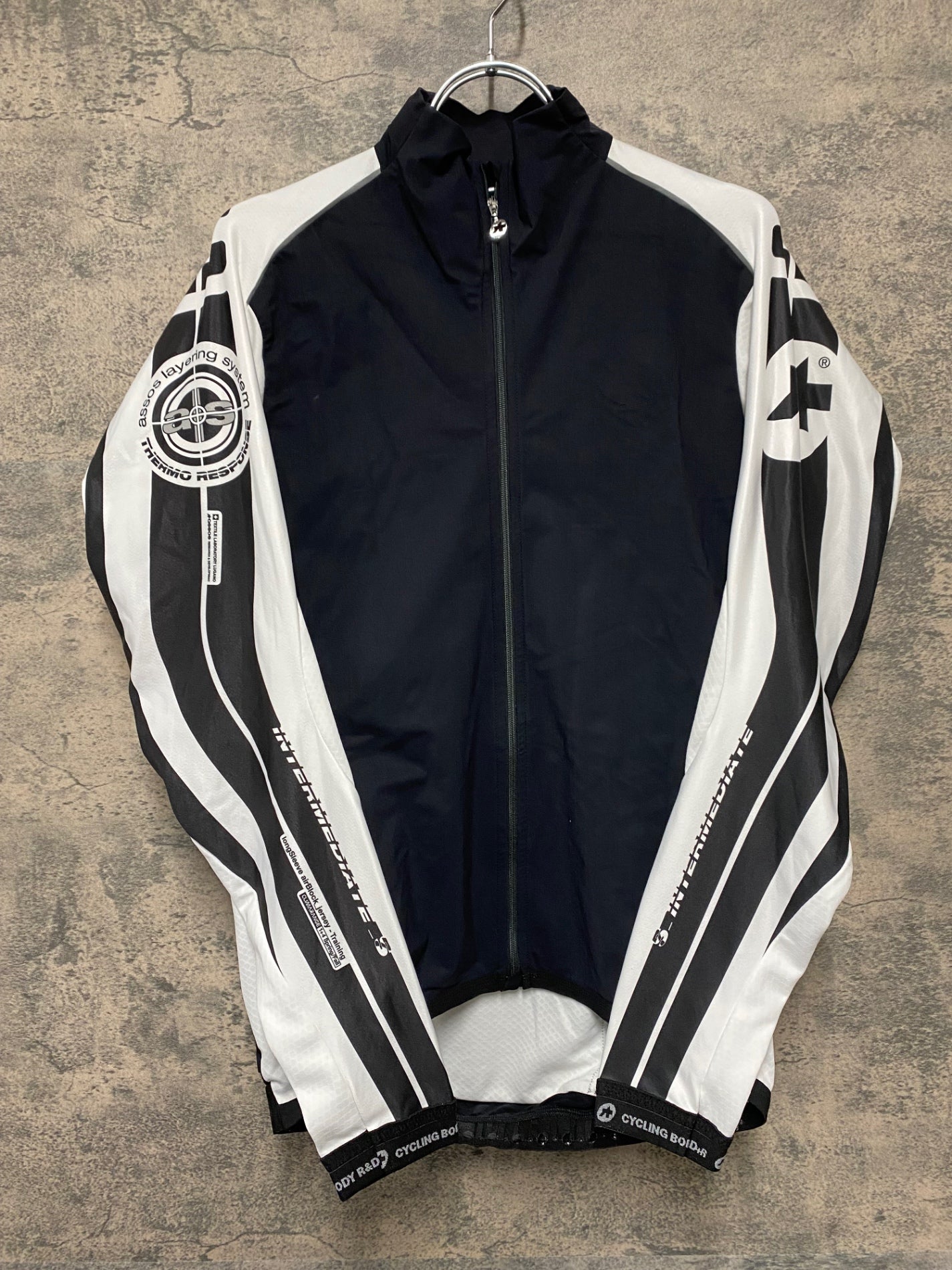 IW208 アソス assos INTERMEDIATE S 長袖 サイクルジャージ 白黒 L