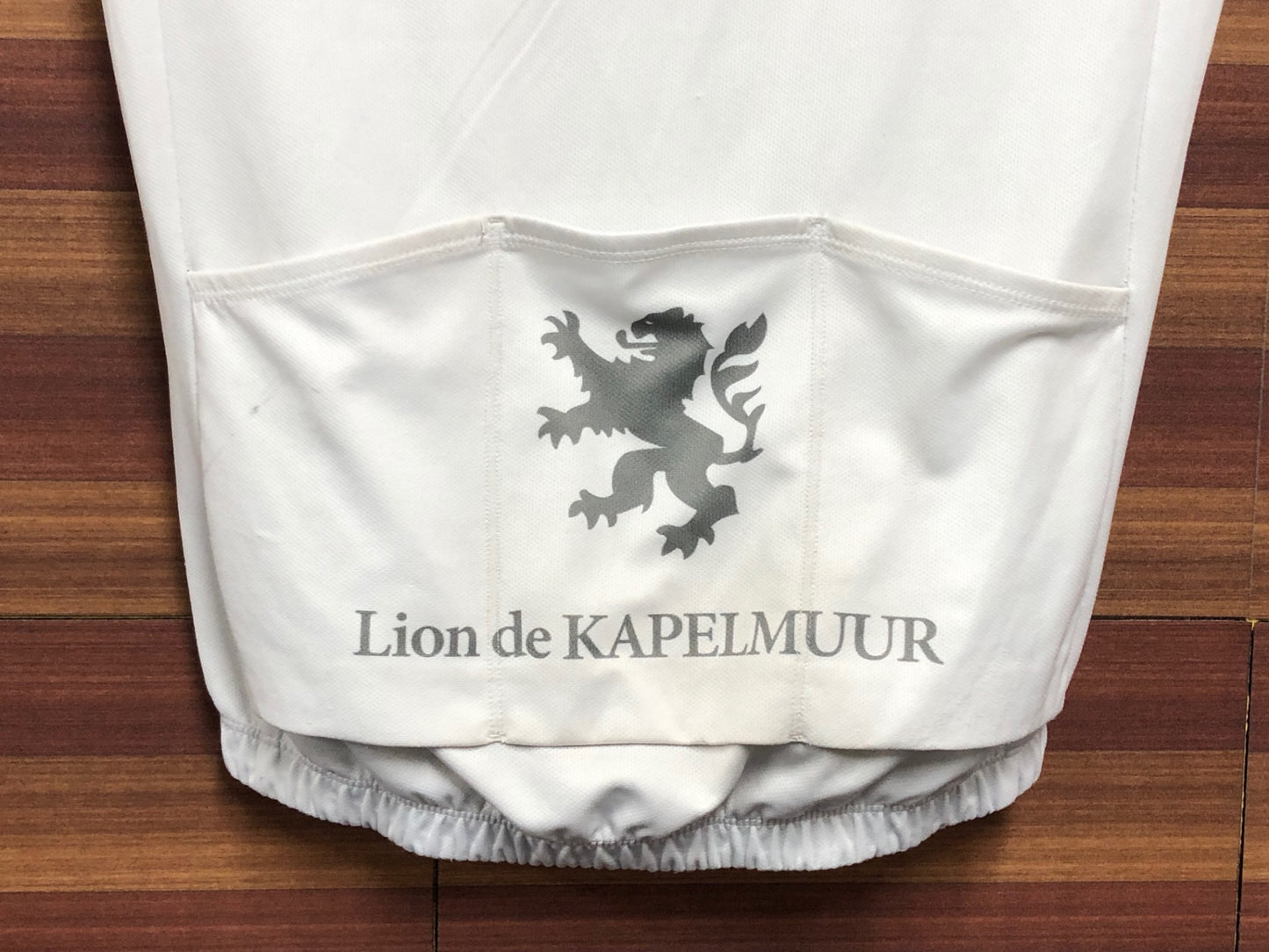 IN237 リオンドカペルミュール Lion de KAPELMUUR 半袖 サイクルジャージ 白 S ※スレ