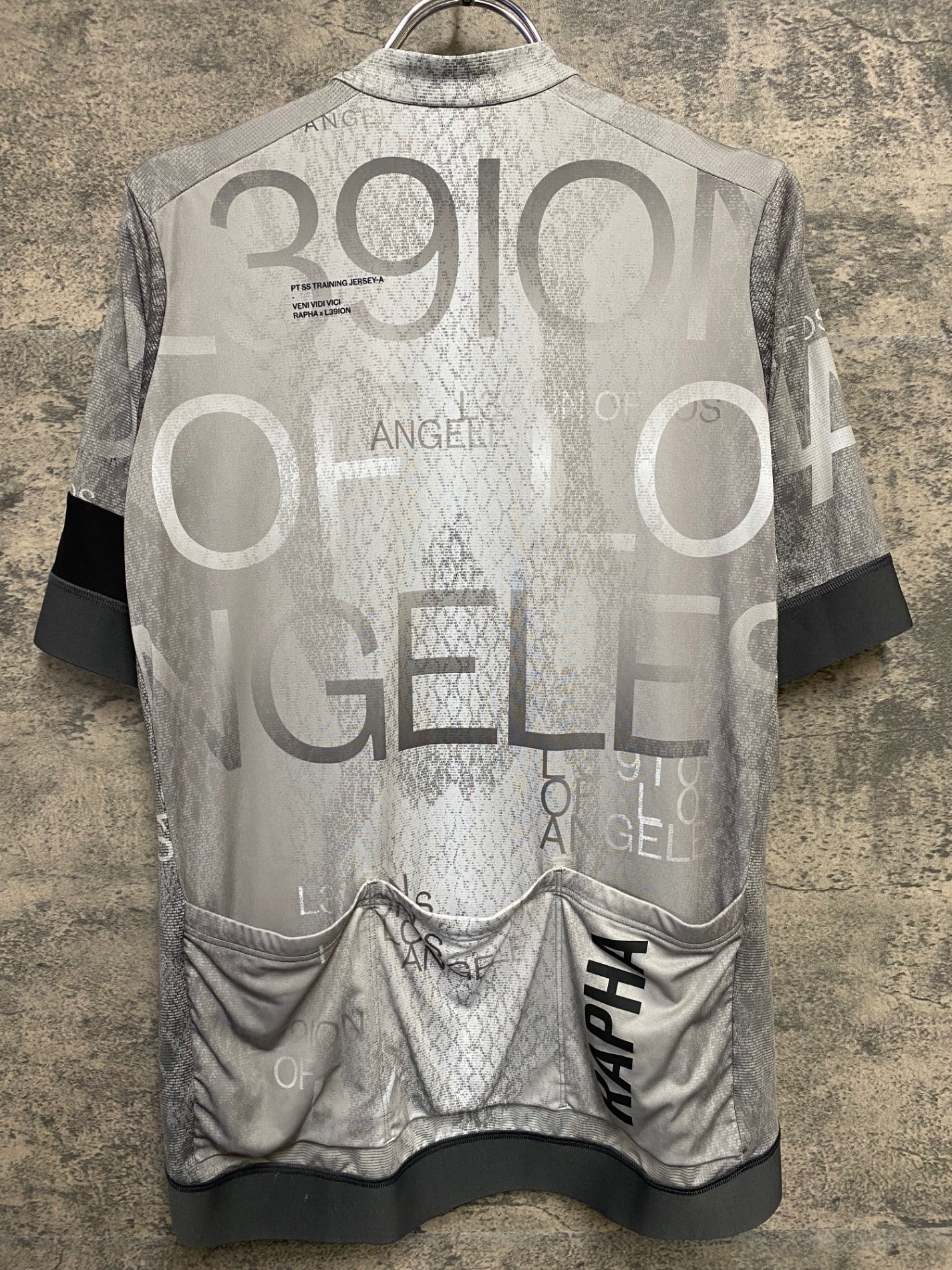 JB671 ラファ Rapha PRO TEAM TRAINING JERSEY 半袖 サイクルジャージ グレー XL Legion