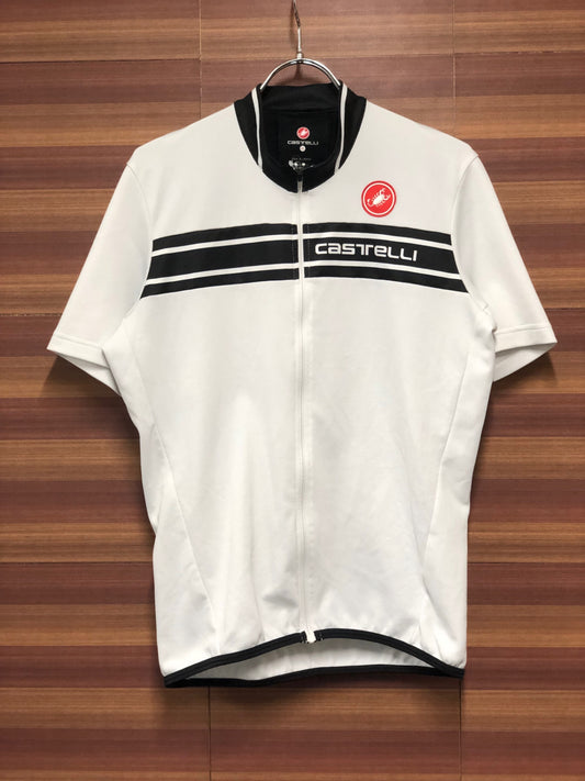 IJ498 カステリ CASTELLI 半袖 サイクルジャージ 白 XL