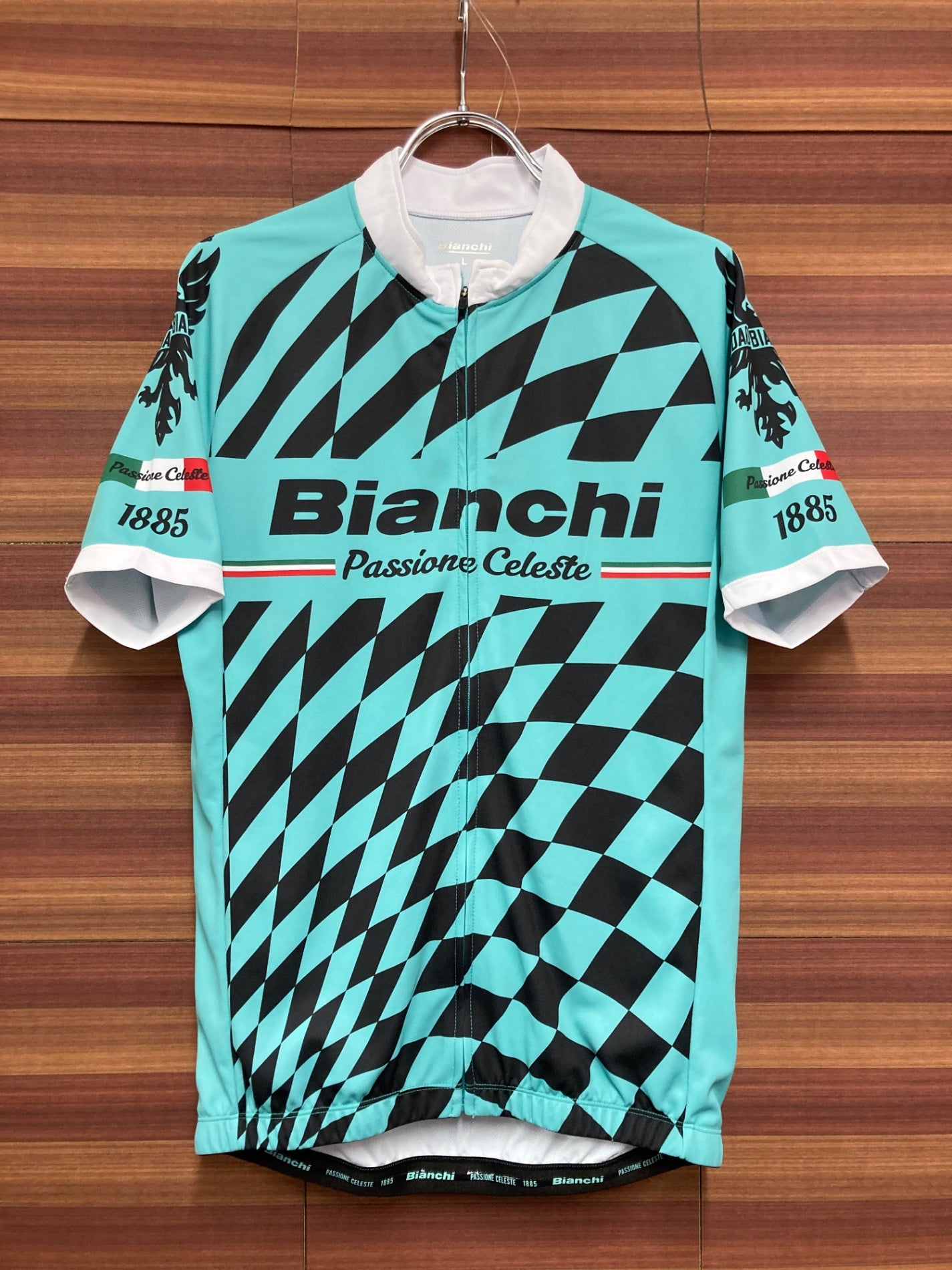 IS840 ビアンキ BIANCHI 半袖 サイクルジャージ チェレステ L