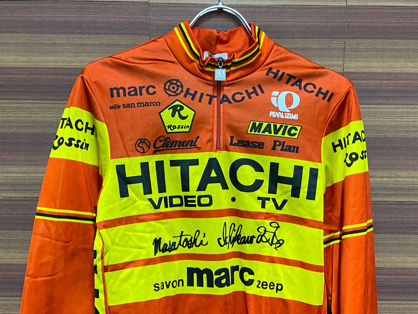 IB521 パールイズミ PEARL iZUMi 長袖 サイクルジャージ ハーフジップ 赤 L ビンテージ 未使用