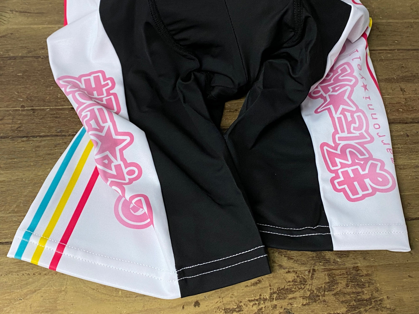 IS008 アウローラ AURORA ビブショーツ 白 黒 L まろに☆えーる