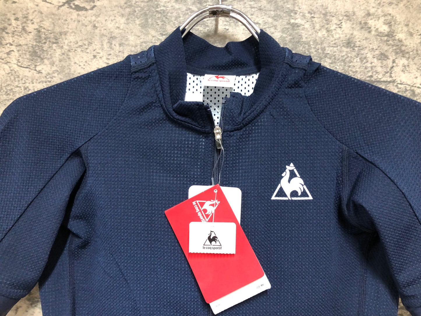 IZ917 ルコックスポルティフ le coq sportif 半袖 サイクルジャージ 紺 M