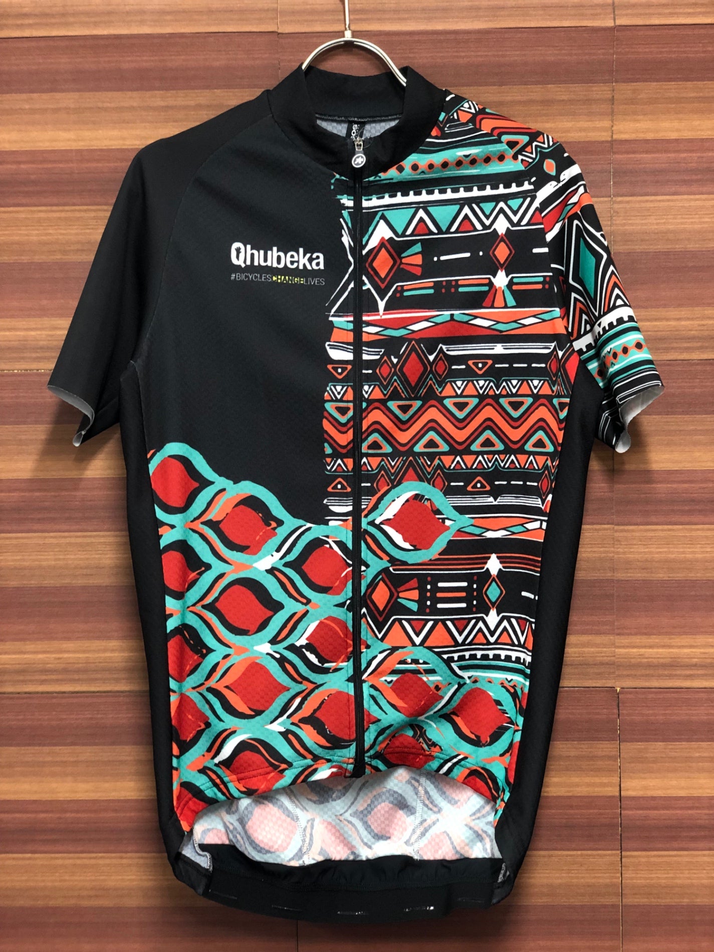 IO231 アソス assos MILLE GT SS JERSEY Qhubeka BCL 2022 半袖サイクルジャージ 黒 L