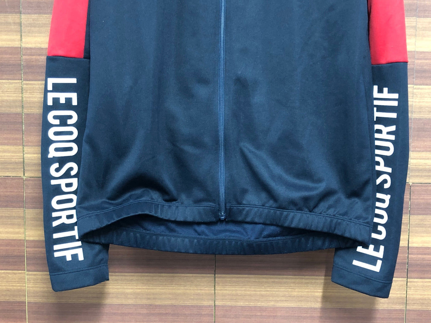 IS430 ルコックスポルティフ le coq sportif 長袖 サイクルジャージ 紺 M